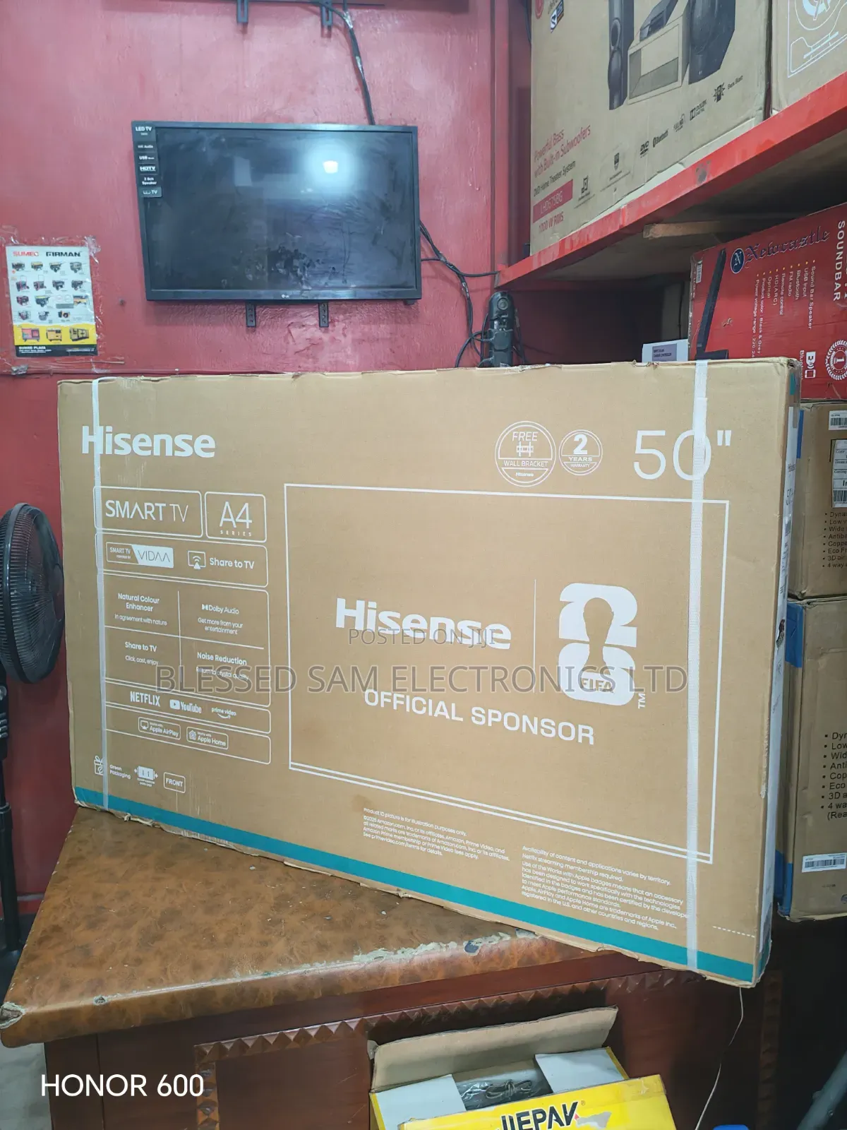 Original New Hisense 50"inch UHD Smart Vidaa TV ( 50A4Q )Free Bracket