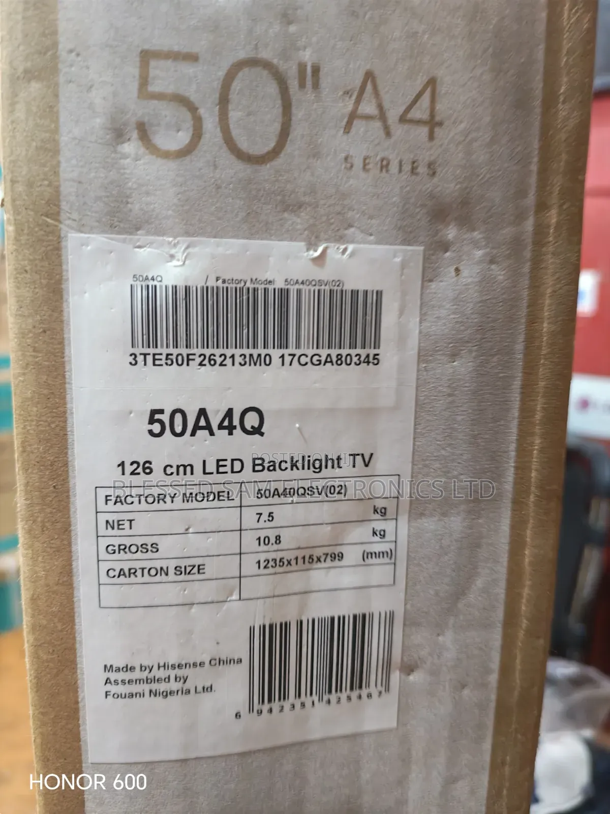 Original New Hisense 50"inch UHD Smart Vidaa TV ( 50A4Q )Free Bracket