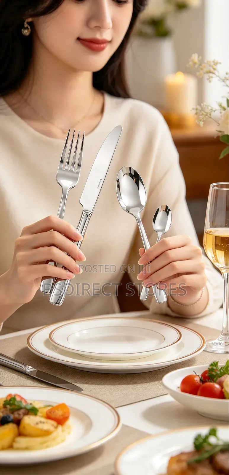Sambonet FLAT 24 Pieces Luxury Cutlery Set Stainless Steel