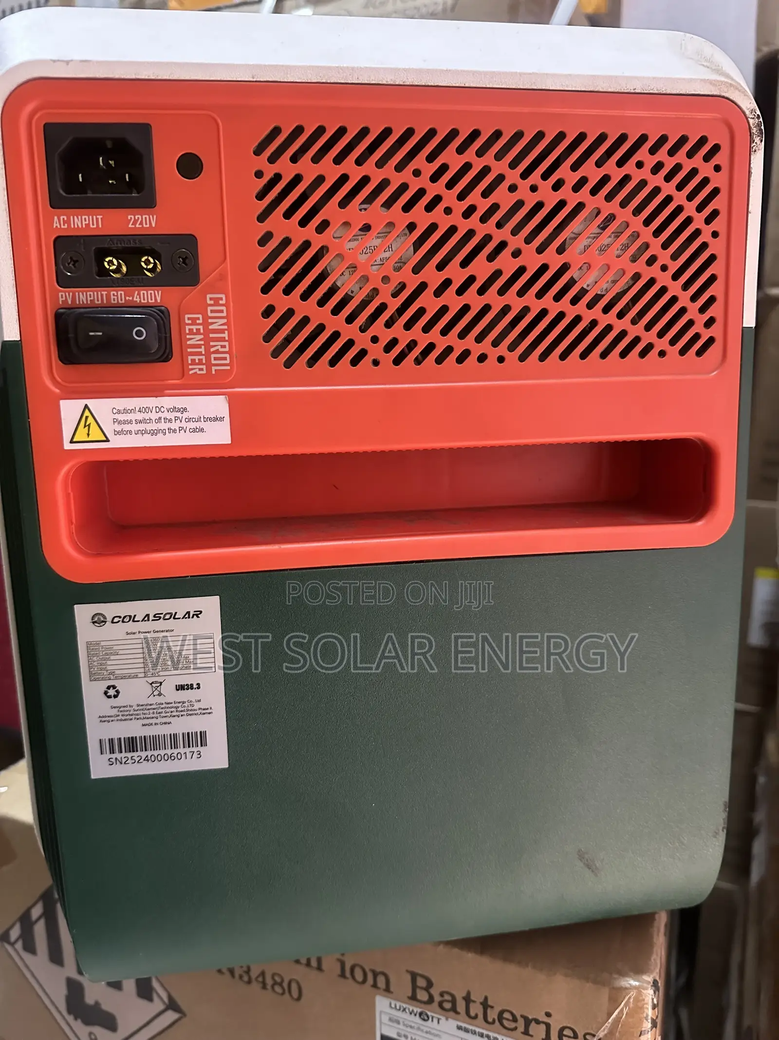 3.6kwh 280Ah Colar-Solar Power Generator