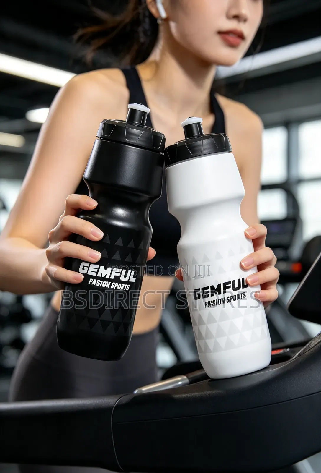 GEMFUL Biking Sports Water Bottles BPA Free Squeeze 2 Pack