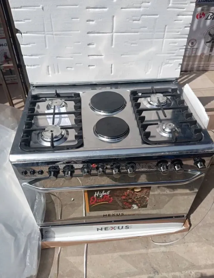 Nexus Standing 6 Burners ( 4 Gas by 2 Electric )Automatic Gas Cooker
