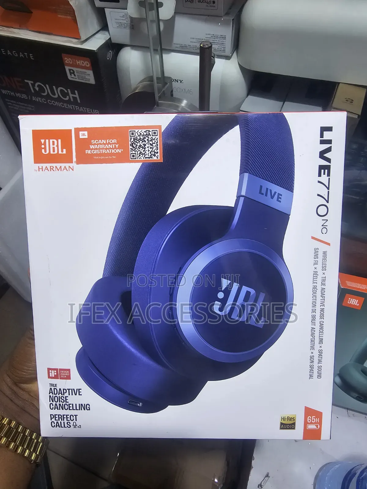 JBL Live 770nc Adaptive Noise Cancelling Wireless Headphone