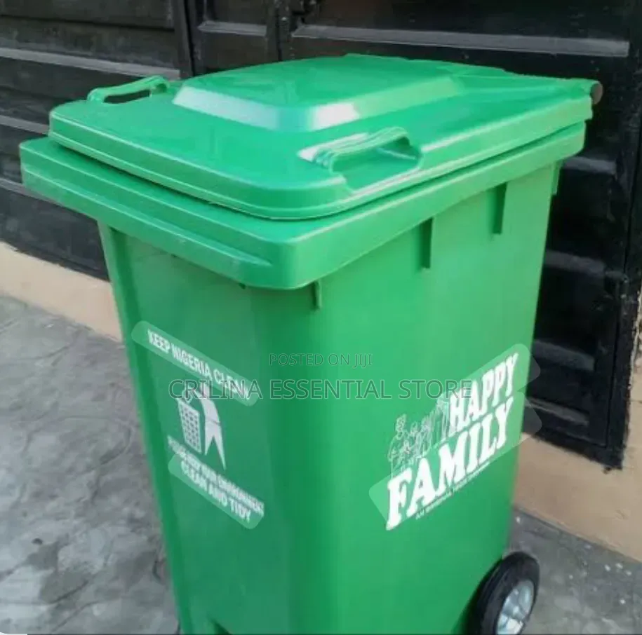 240-Litre "Happy Family" Plastic Waste Bin With Wheels