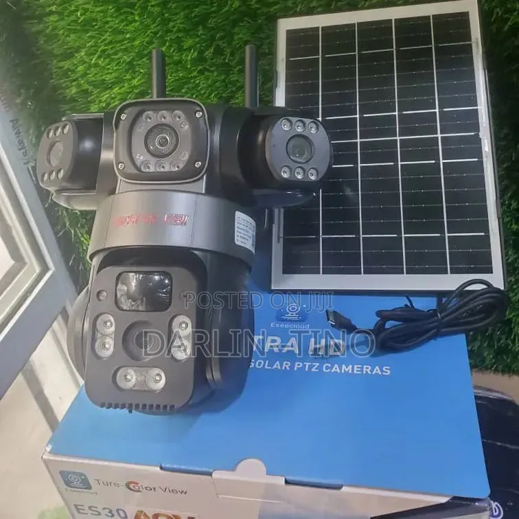 Triple-Lens Solar PTZ Security Camera