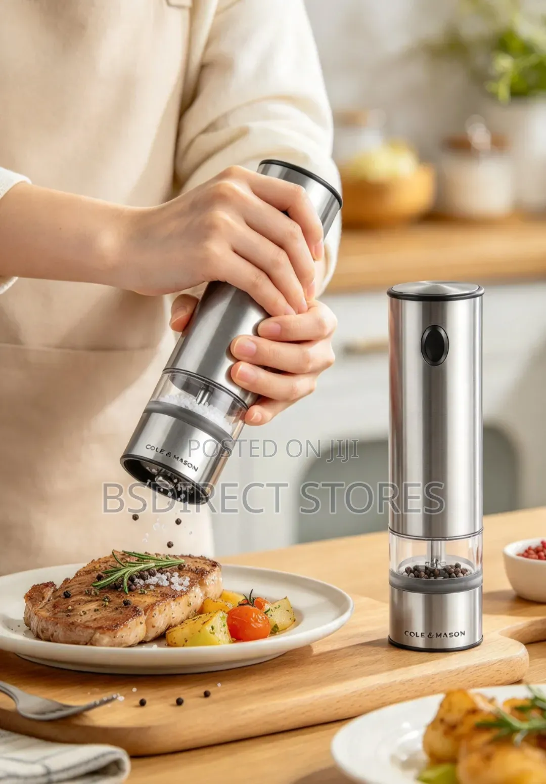 Cole and Mason Electronic Battersea Salt Pepper Mill Giftset Set of 2