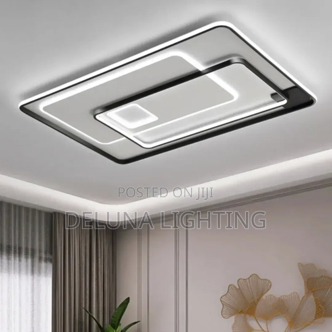 Elegant Modern LED Ceiling Chandelier – 3 Colors With Remote Control