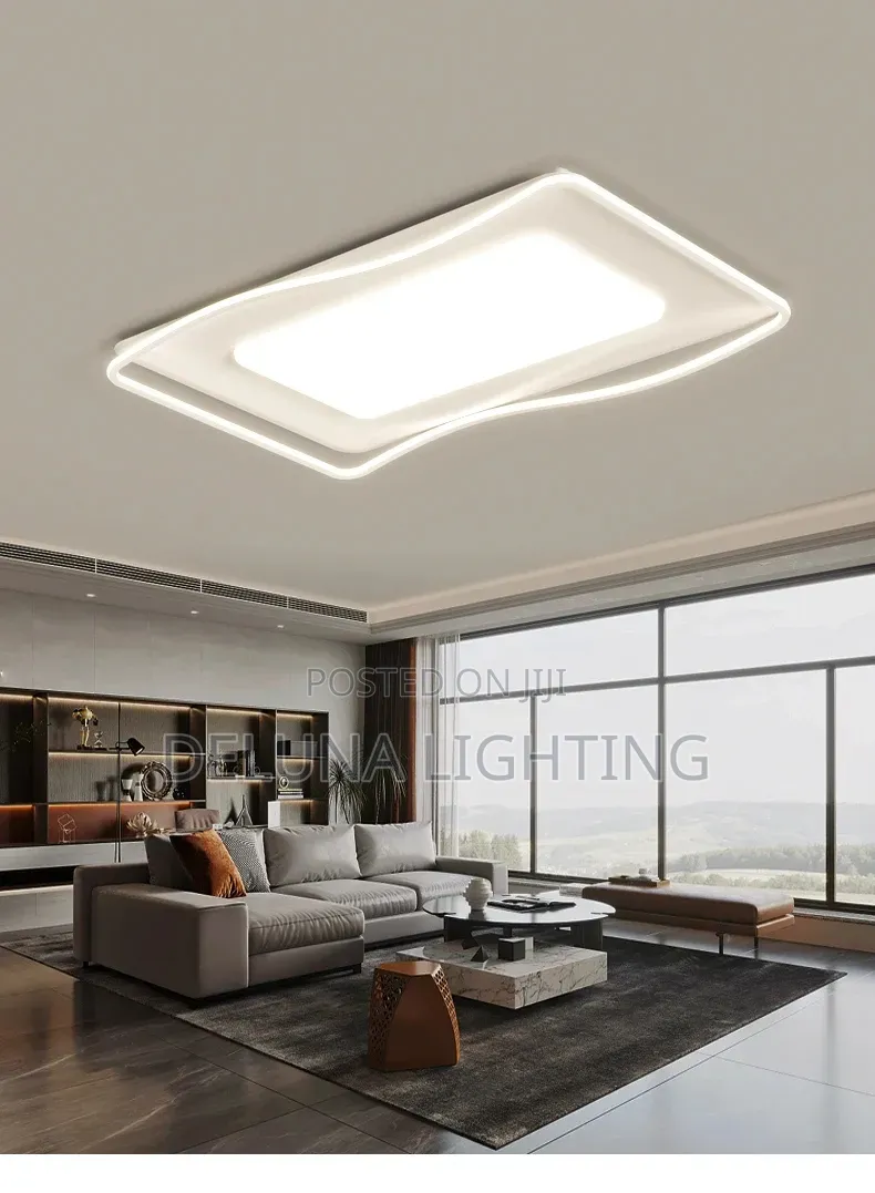 Elegant Modern LED Ceiling Chandelier – 3 Colors With Remote Control
