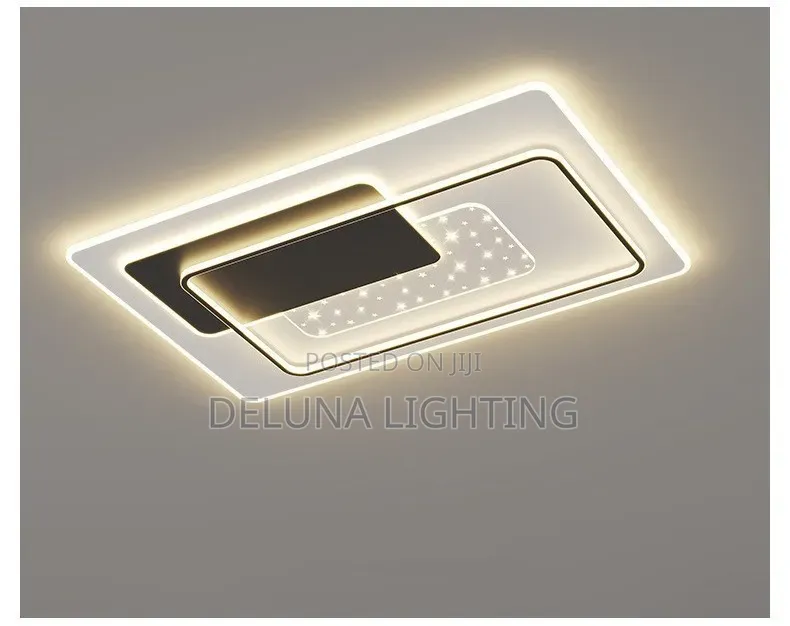 Elegant Modern LED Ceiling Chandelier – 3 Colors With Remote Control