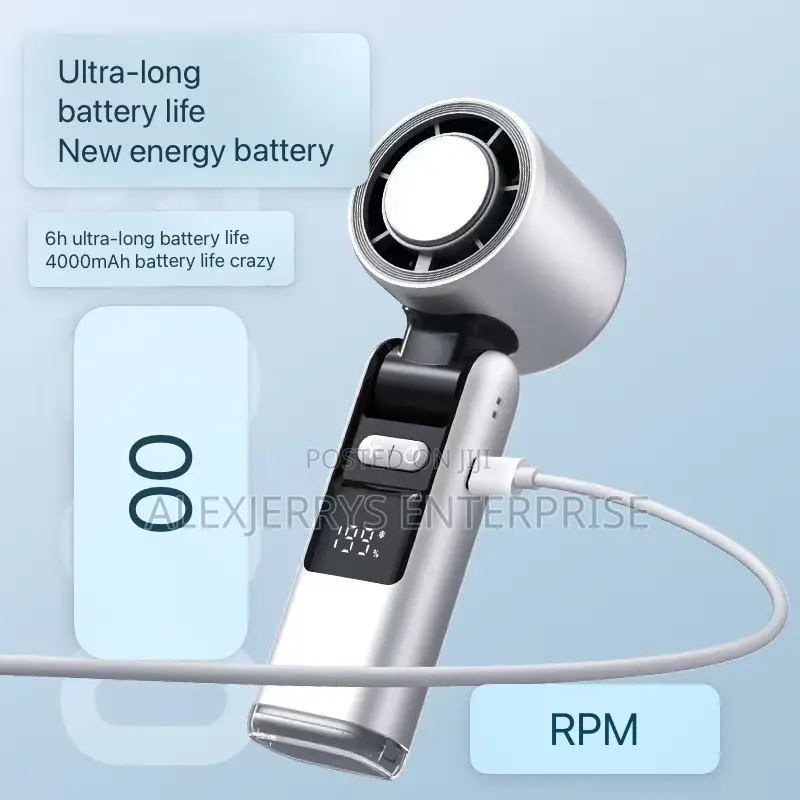 Portable Mini AC, Ice Cooling Fan With LED Touch Light & Rechargeable