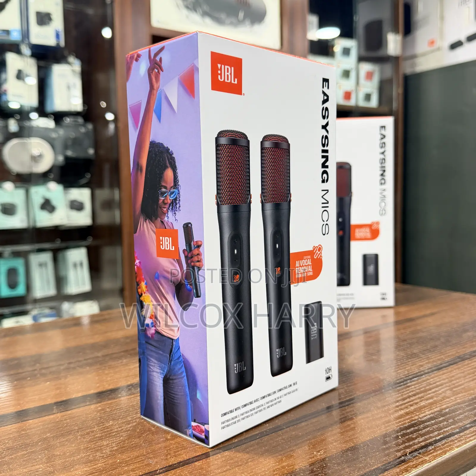 JBL Easy Sing Mics AI-powered Wireless Party Box Microphones