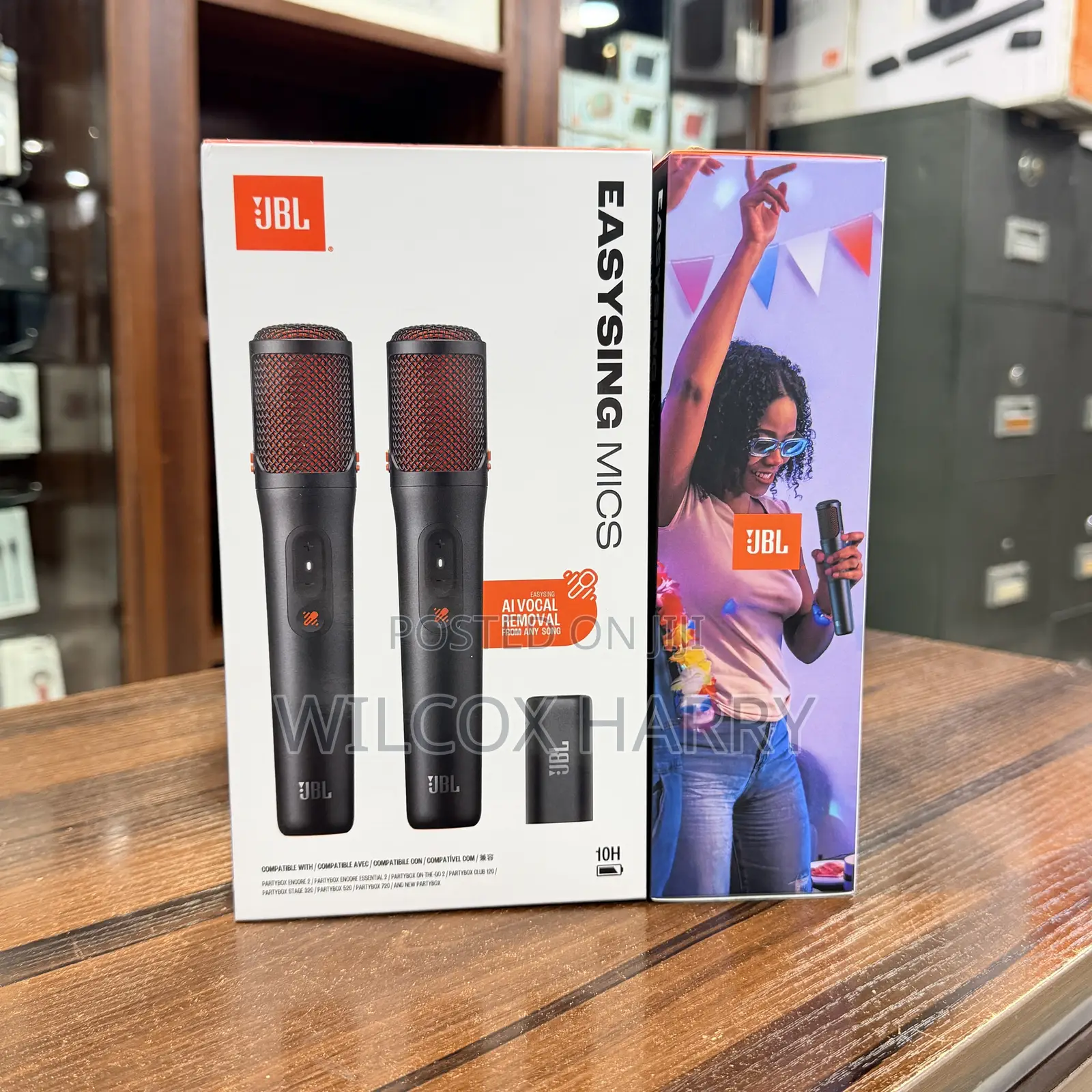 JBL Easy Sing Mics AI-powered Wireless Party Box Microphones