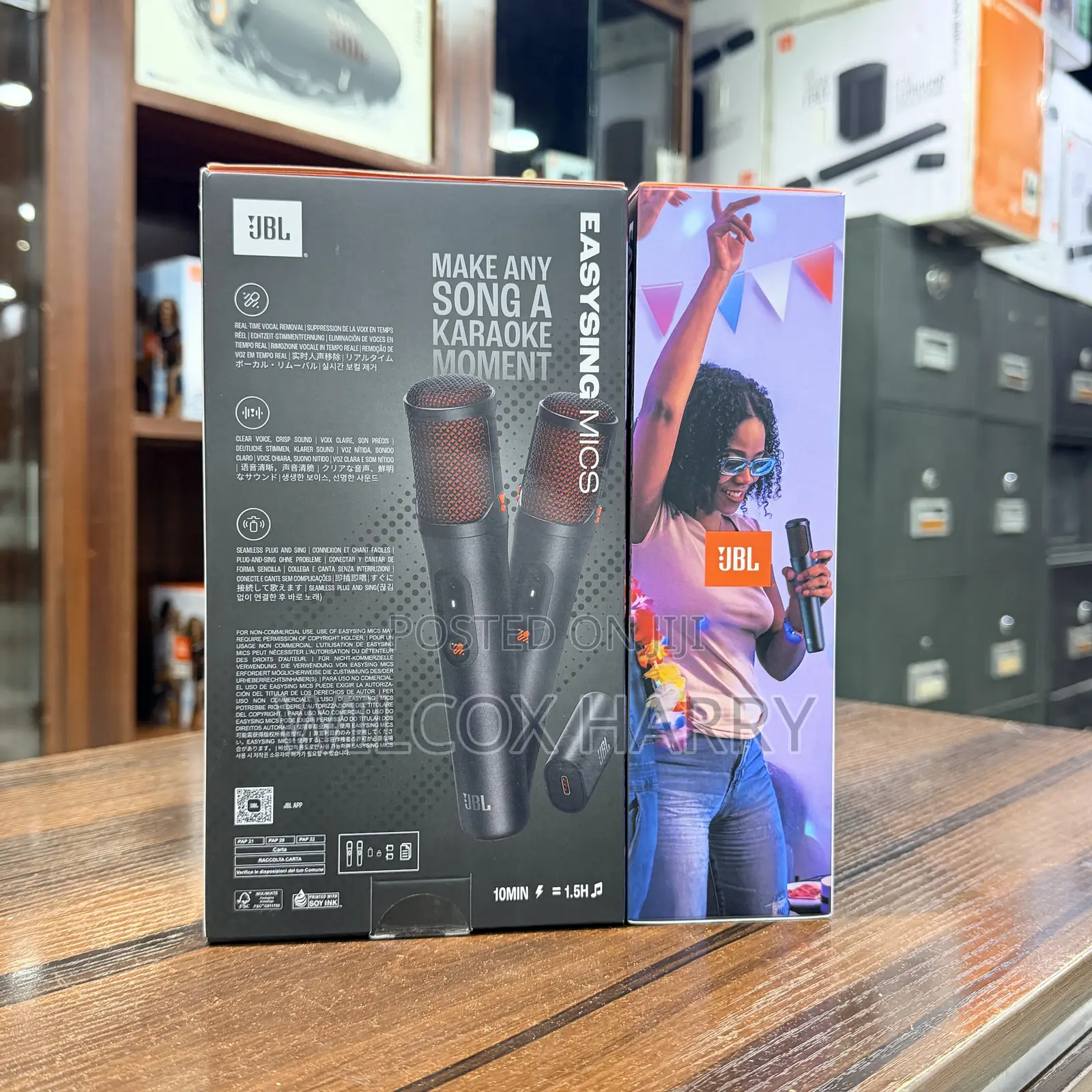 JBL Easy Sing Mics AI-powered Wireless Party Box Microphones