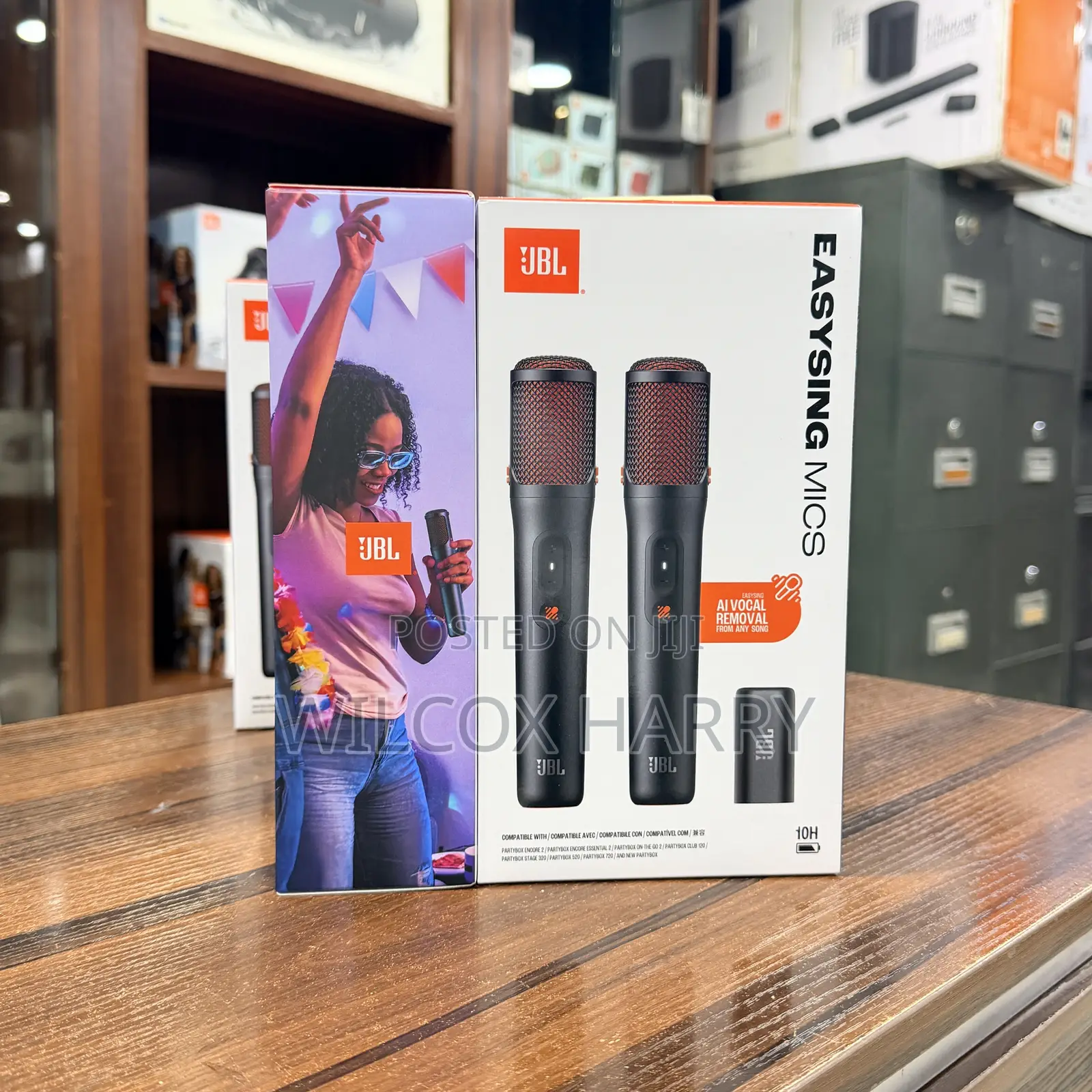 JBL Easy Sing Mics AI-powered Wireless Party Box Microphones