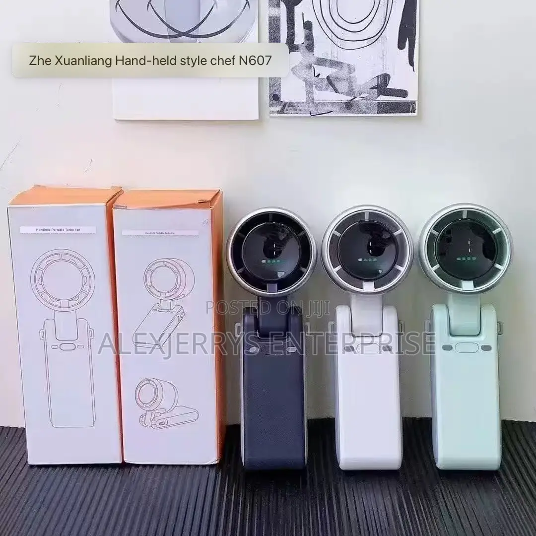 Portable Turbo Handheld Fan, 5-Speed, Cooling Rechargeable Mini Fan