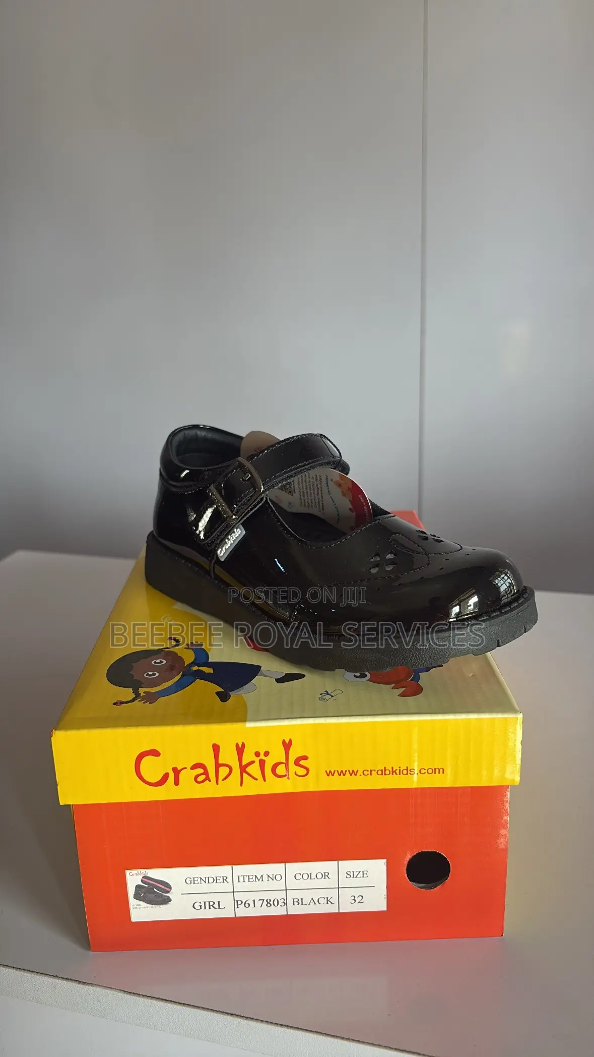 Girls Crab Kids School Shoe