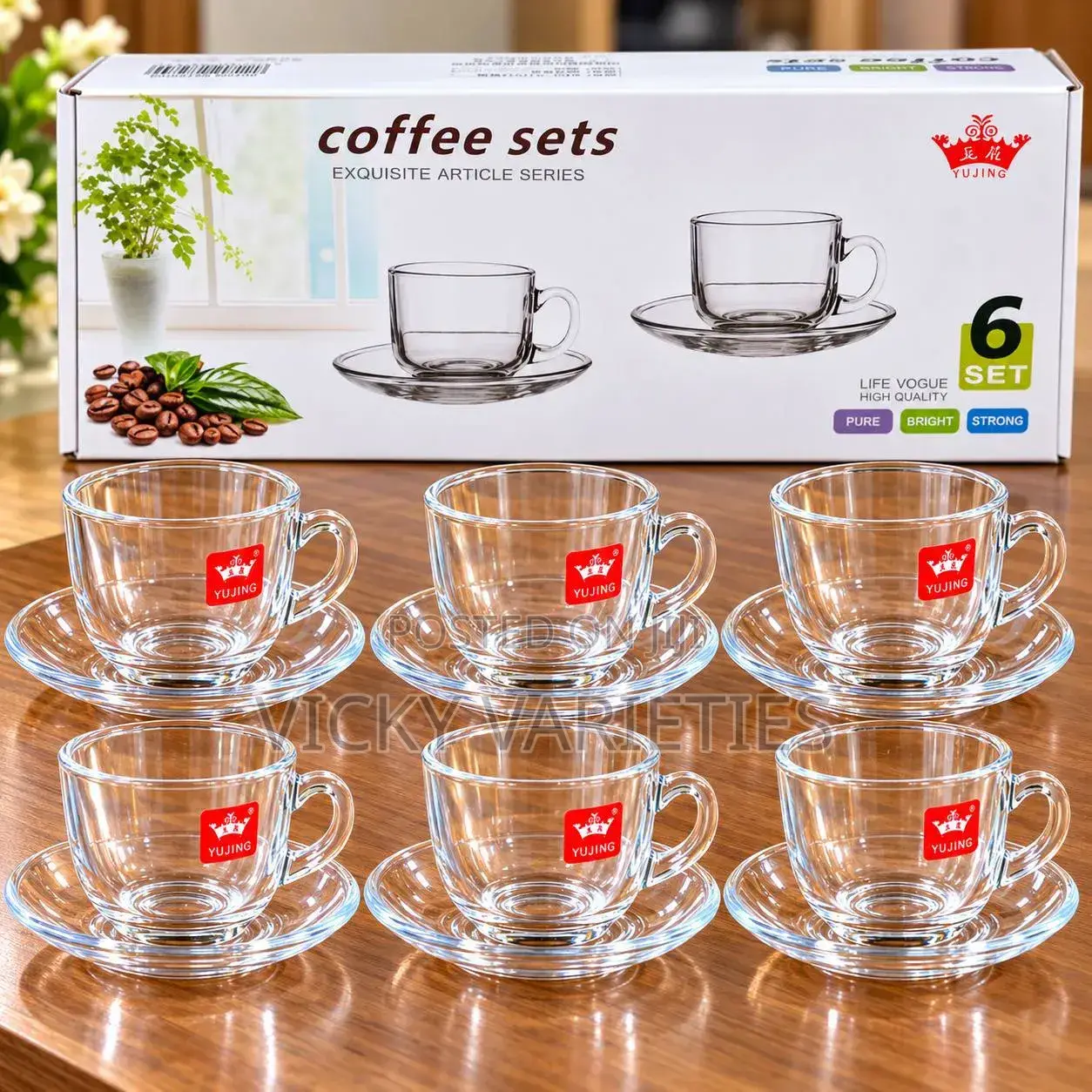 6pcs Cup and Saucer