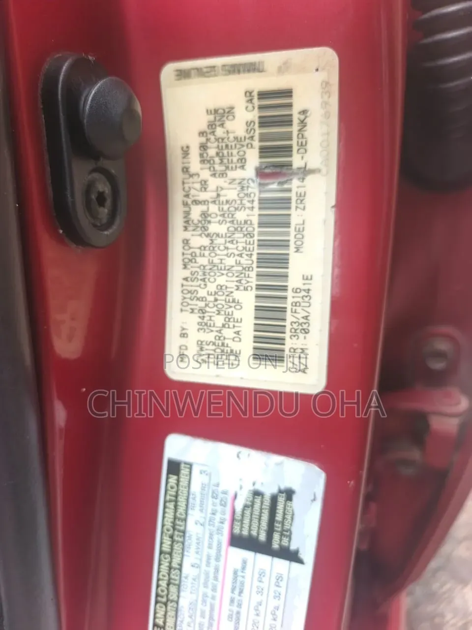 Toyota Corolla 2013 Red