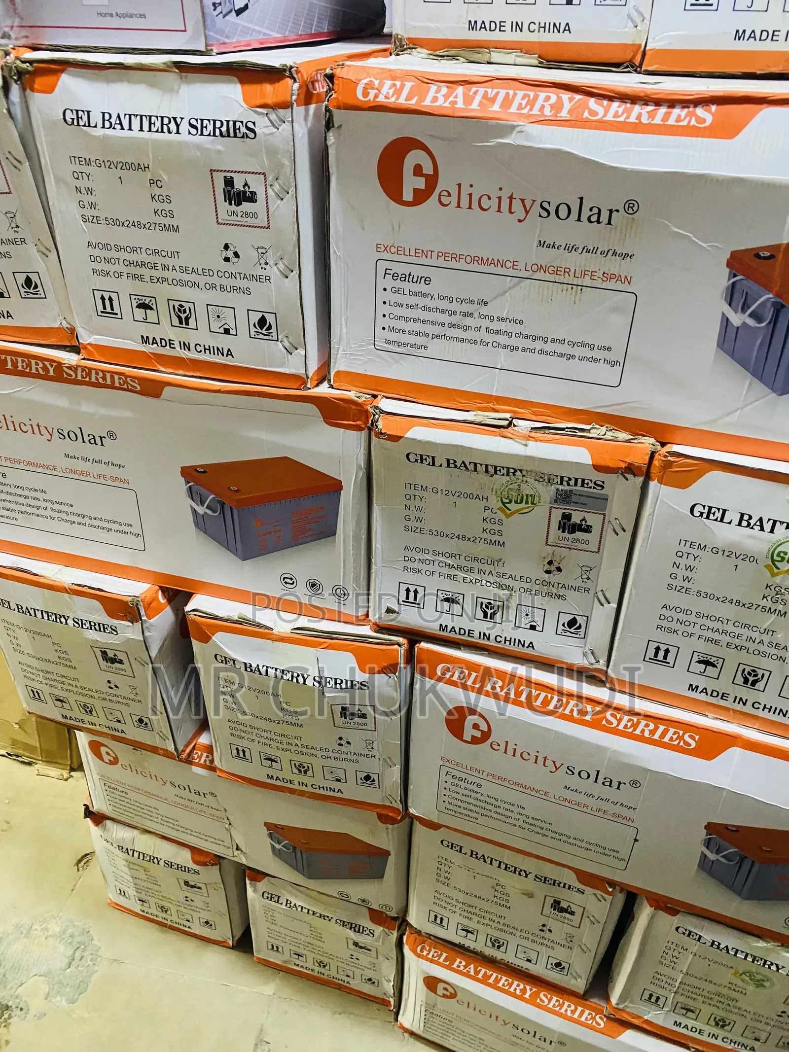 200ah 12v Felicity Solar Dry Cell Batteries Is Available