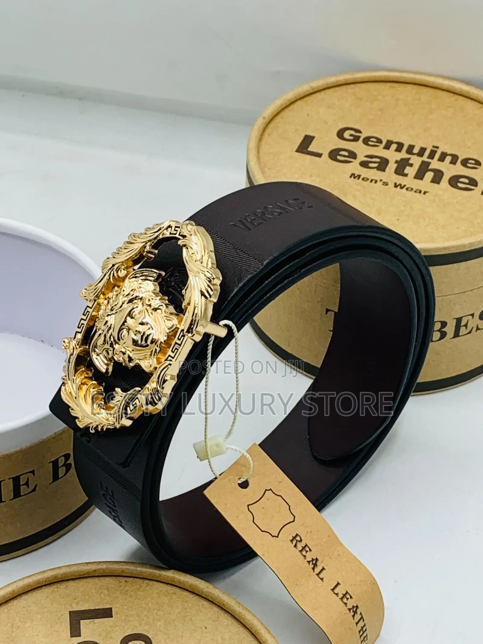 Versace Dark Brown Unisex Waist Belt