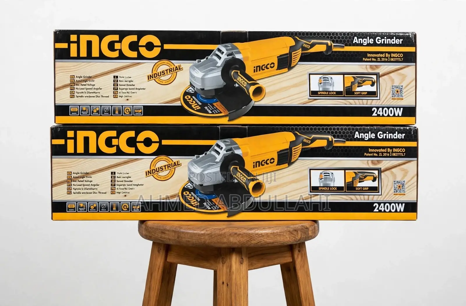 Ingco 2400w Angle Grinder 230mm (9") - Ag24008 - Industrial