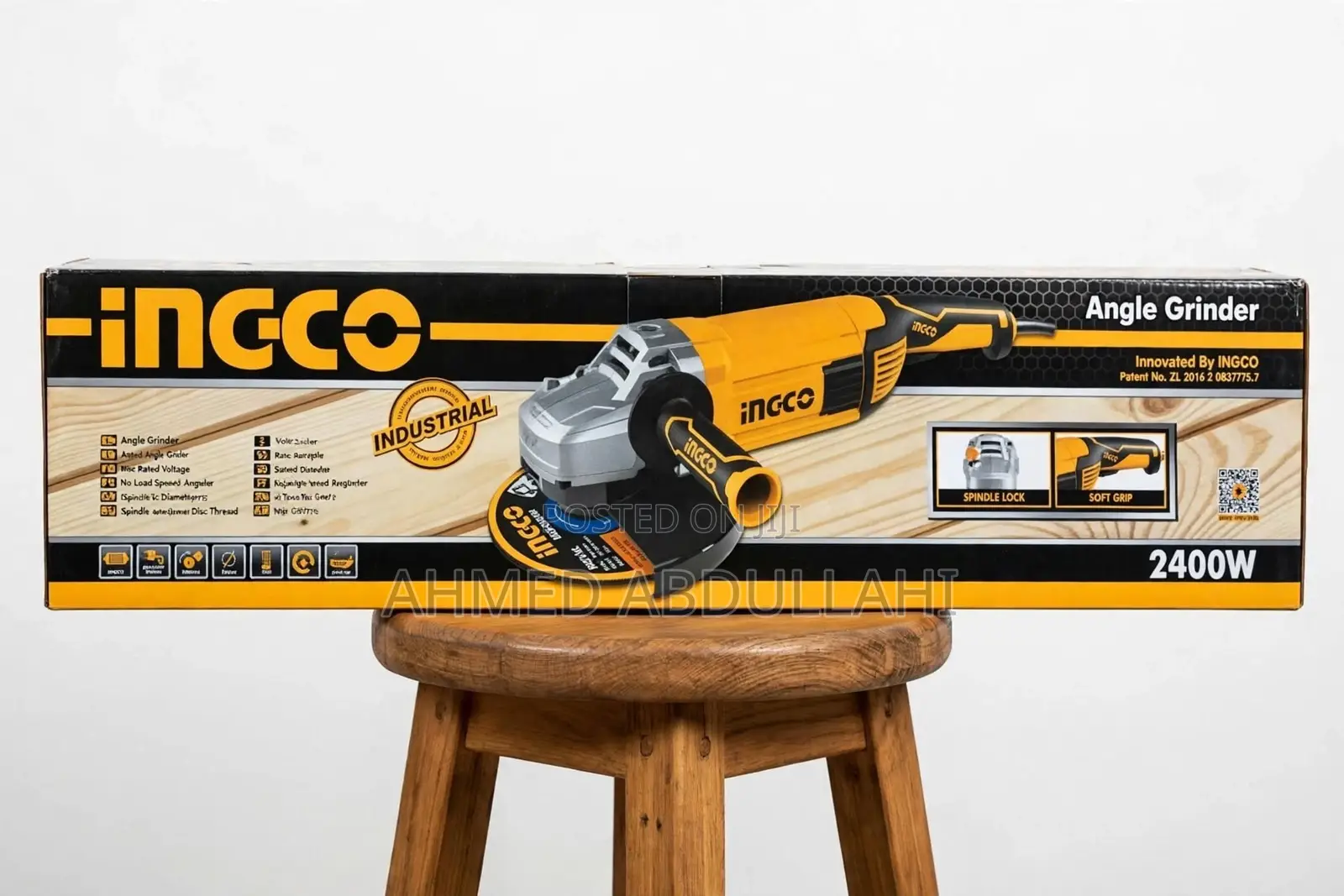 Ingco 2400w Angle Grinder 230mm (9") - Ag24008 - Industrial