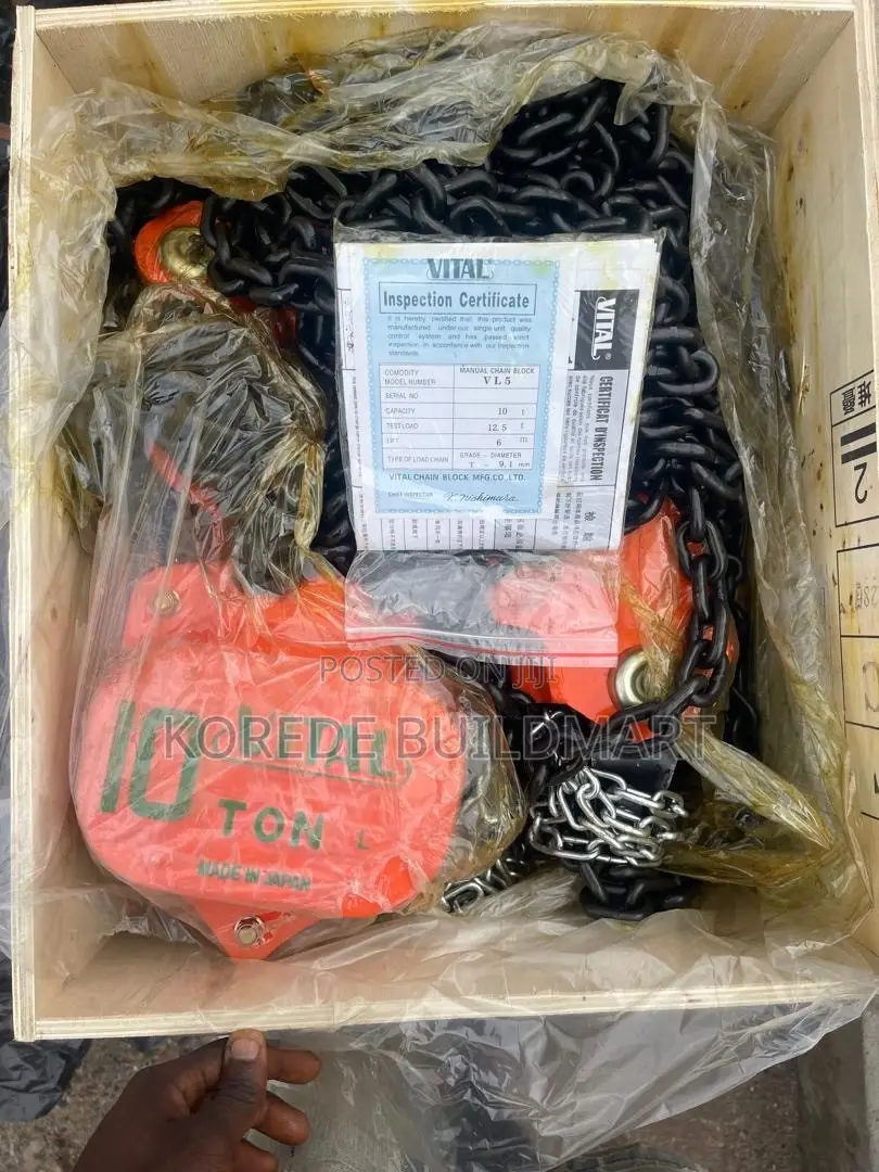 10 Ton Vital Chain Block - Heavy Duty Manual Hoist