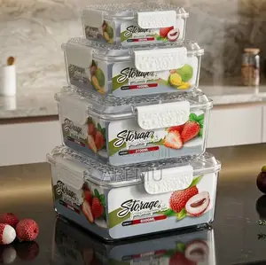 4in1 Thick Acrylic Preservative Container With Handle