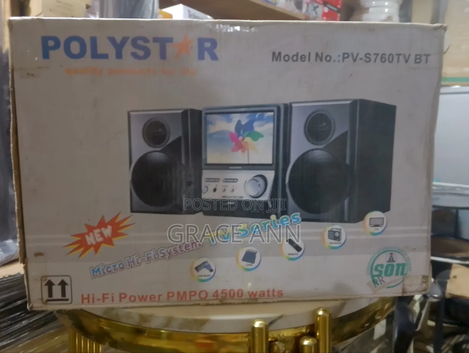 Polystar Mini Hi-Fi Sound System With Mini TV