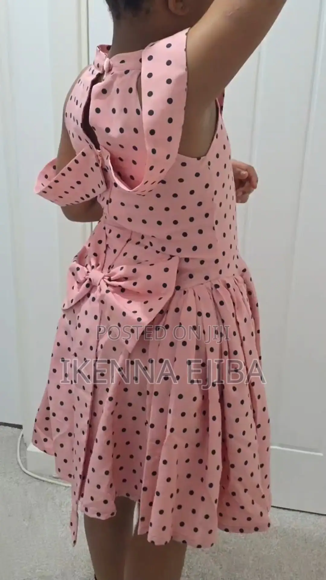 Tailor-Made Charming Polka Dot Cold-Shoulder Dress
