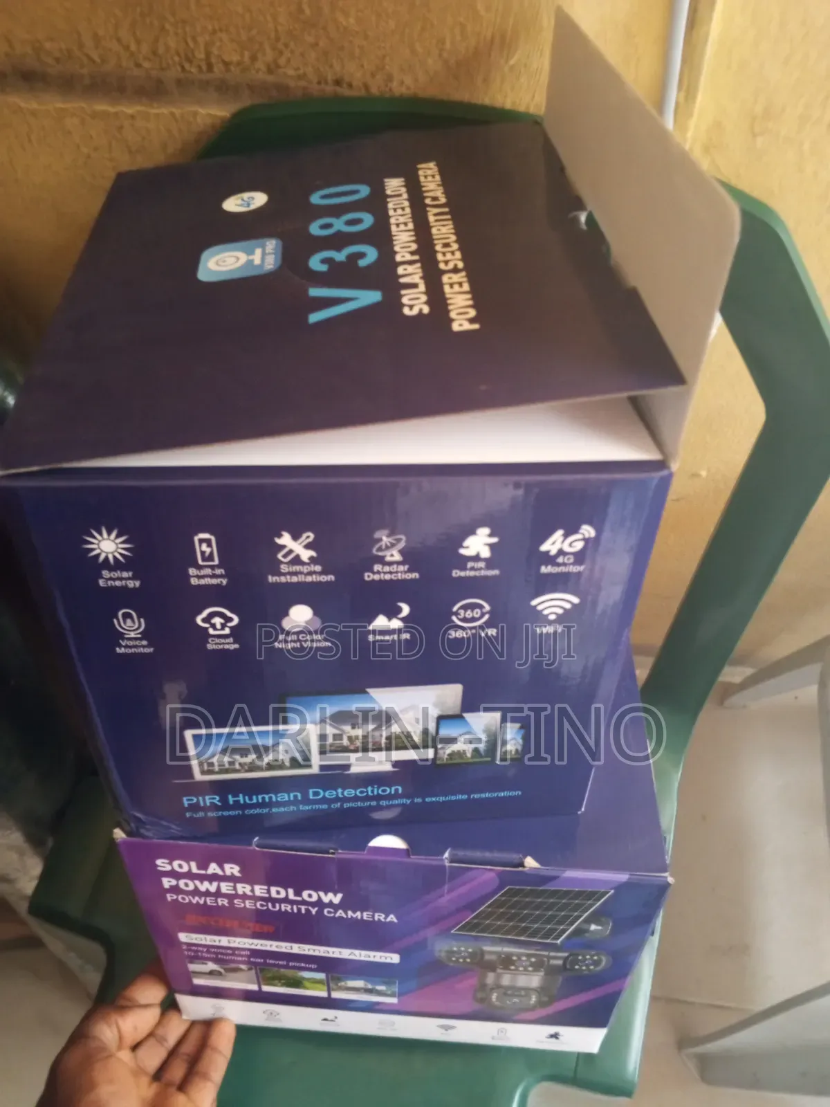 V380 Solar-Powered PTZ Security Camera