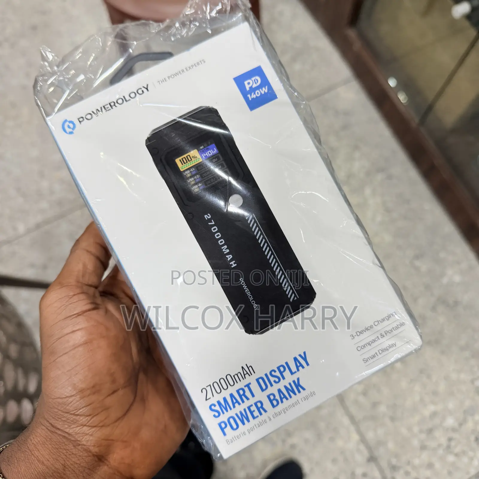 The Powerology 27000mAh Smart Display Power Bank
