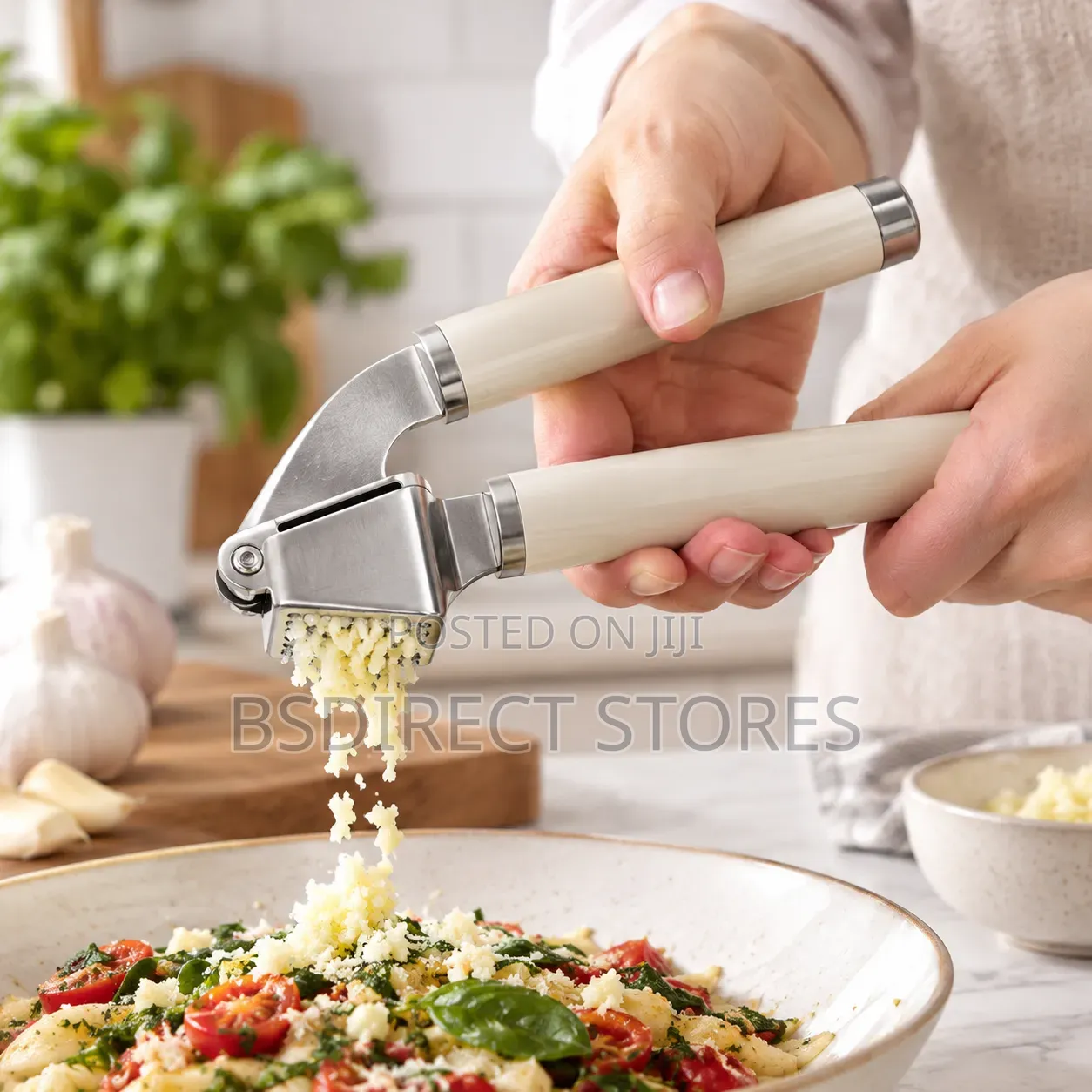 Kitchenaid Stainless Steel Garlic Press Almond Cream