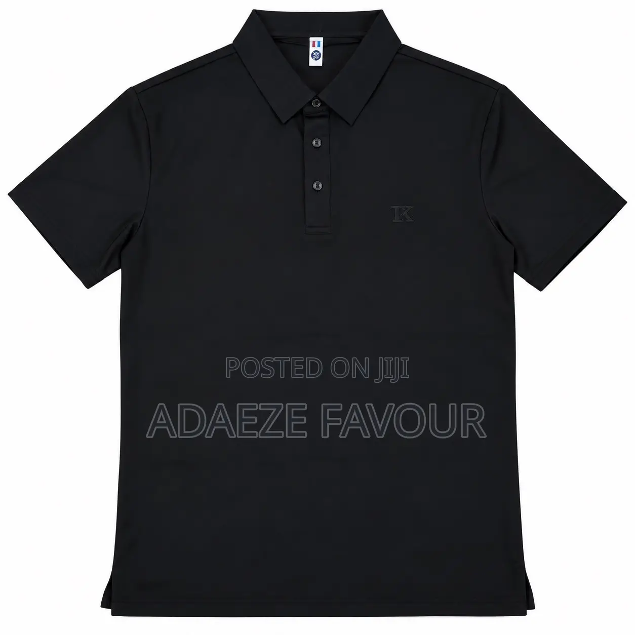 Men’s Black Short-Sleeve Polo Shirt With Subtle Chest Logo