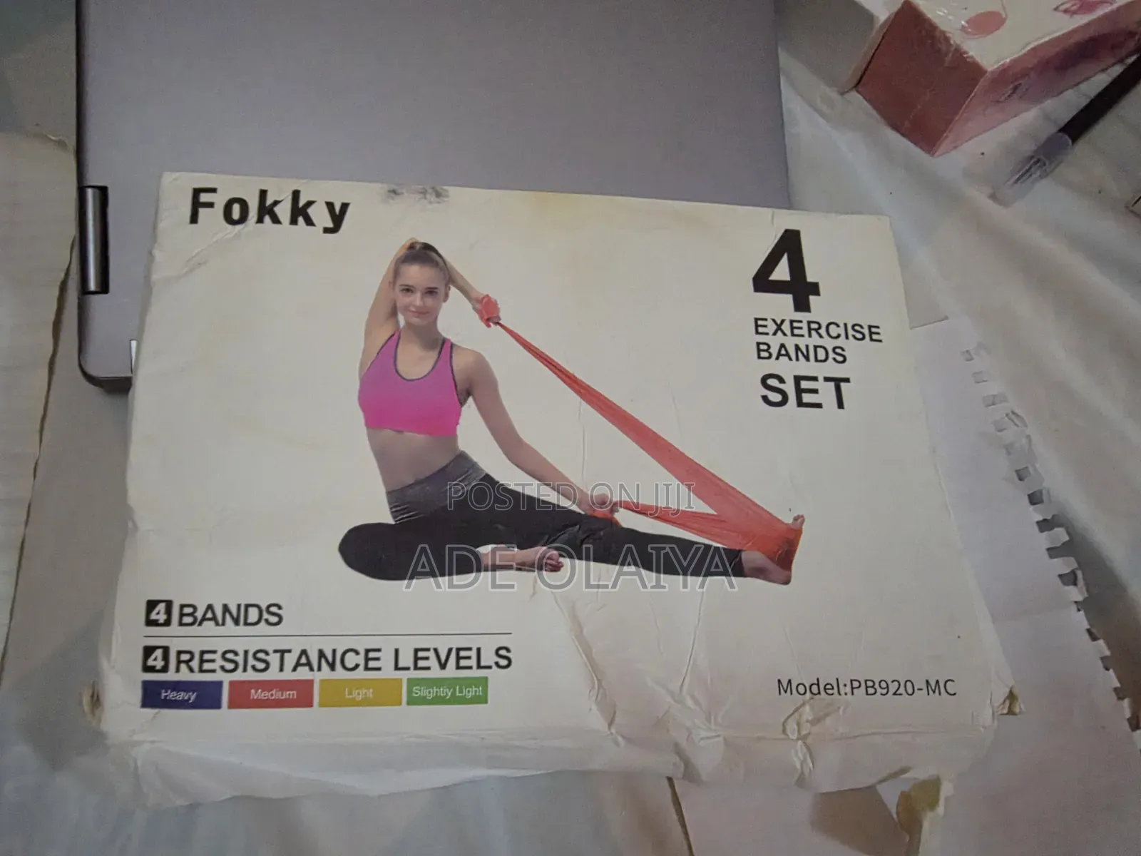 Brand New Fokky 4-Piece Exercise Resistance Bands Set (Model PB920-MC)