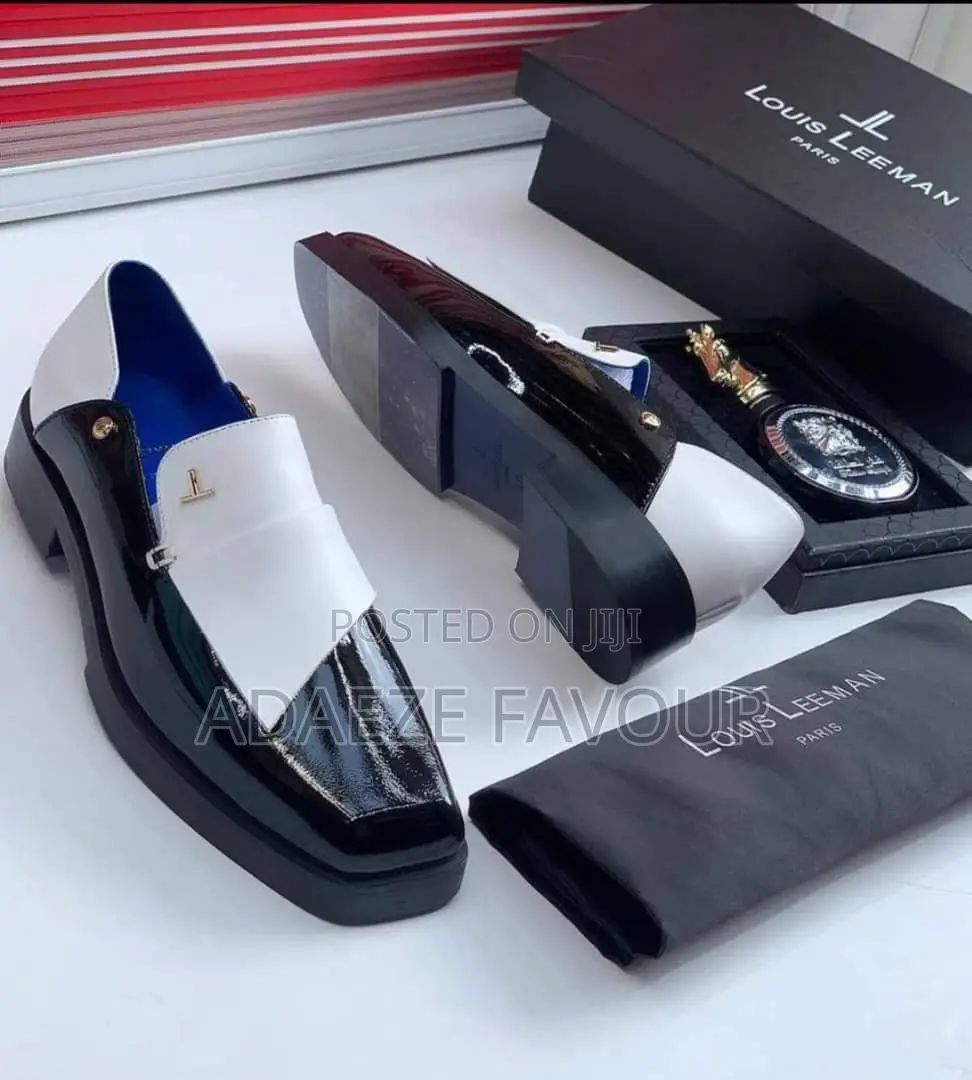 Louis Leeman Paris Black and White Patent Leather