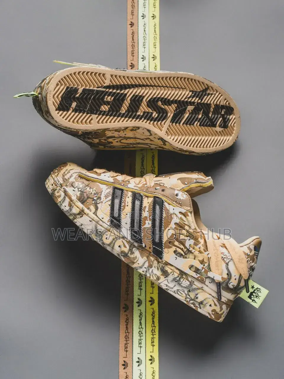 Hellstar X Adidas Superstar II Camouflage Sneakers