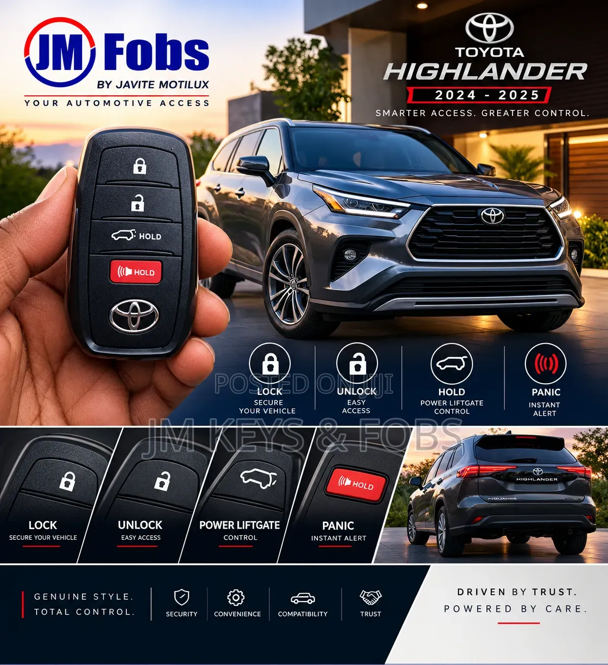 Replacement Smart Key for Toyota Highlander