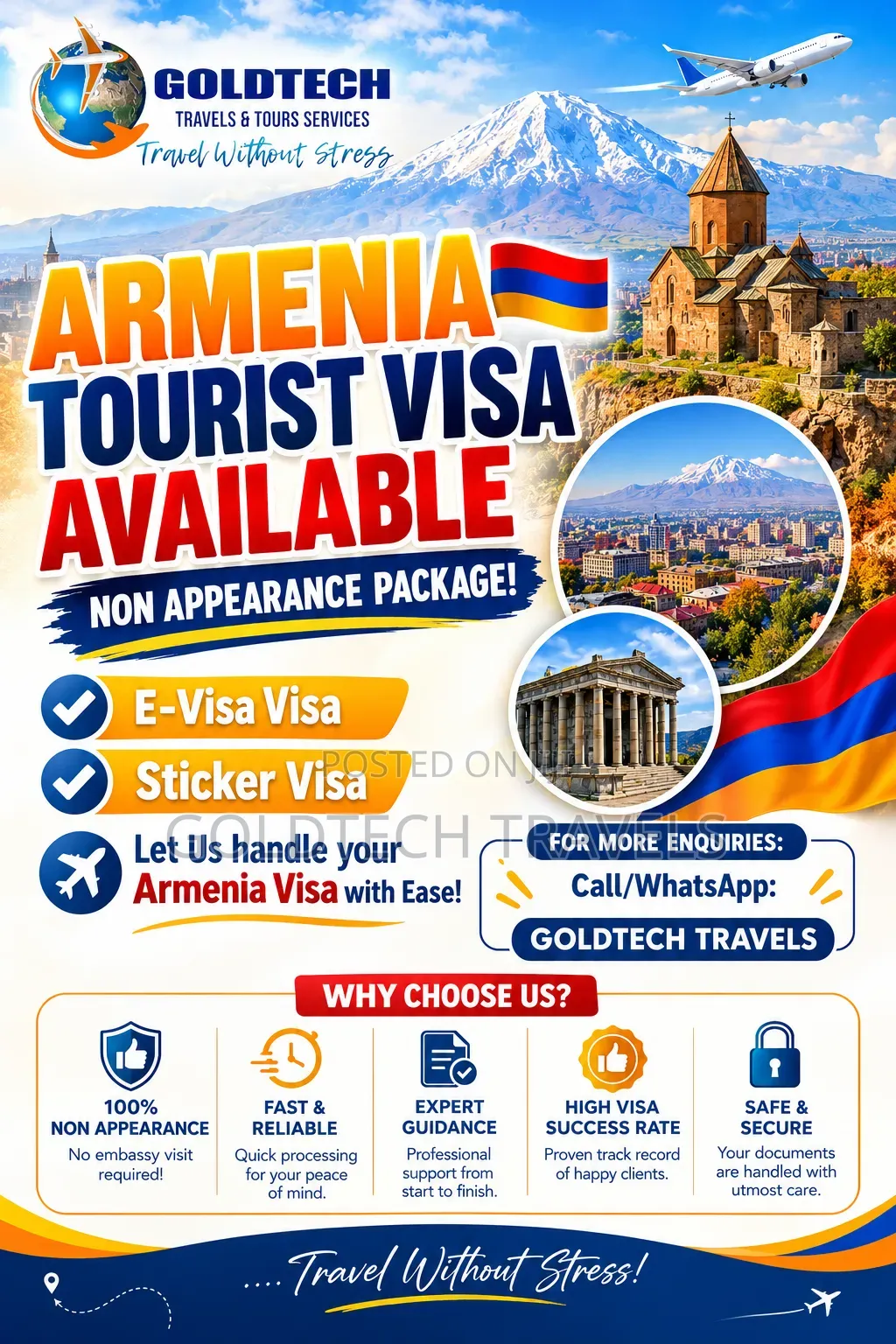 Armenia Tourist Visa Package Available