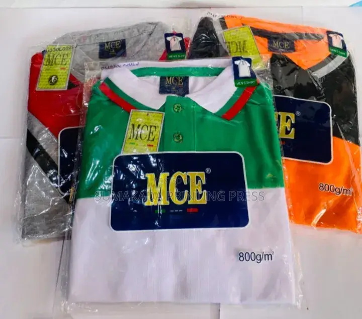 MCE Design Polo Shirts | Premium Colour-Block Collar Polos in Abuja