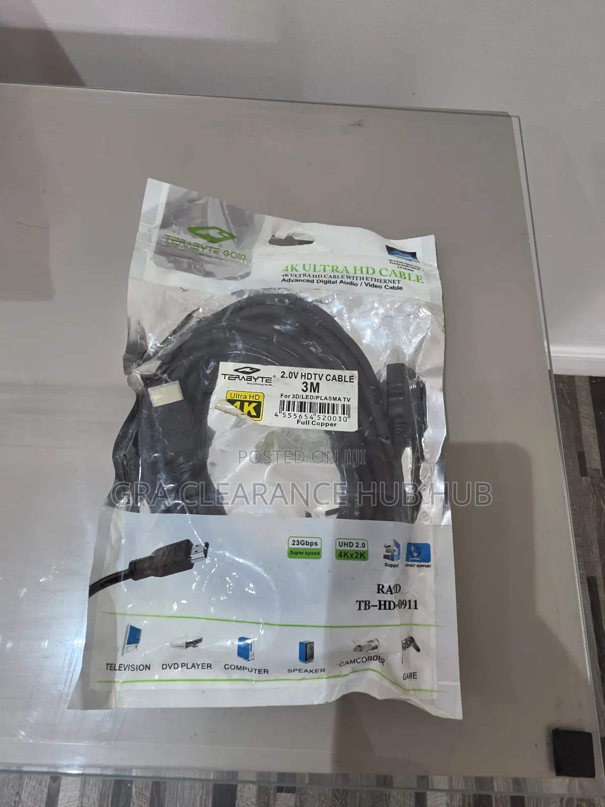 Brand New Terabyte Gold 3M 4K Ultra HD HDMI Cable