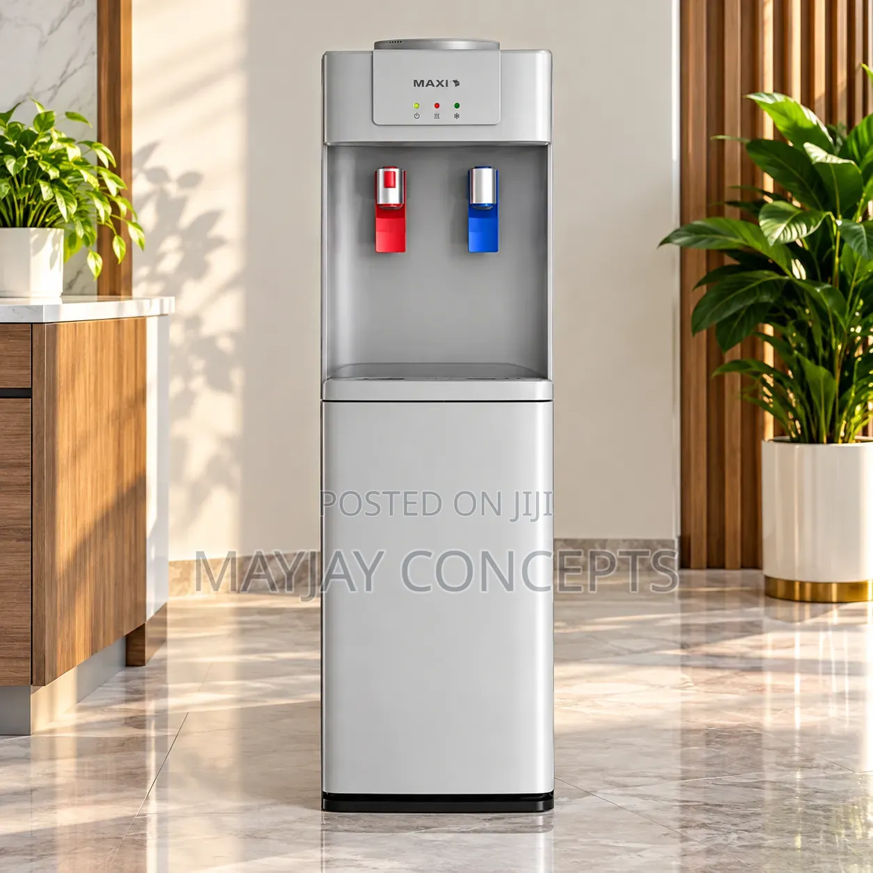 MAXI Hot and Cold Water Dispenser With Storage Cabinet for Home