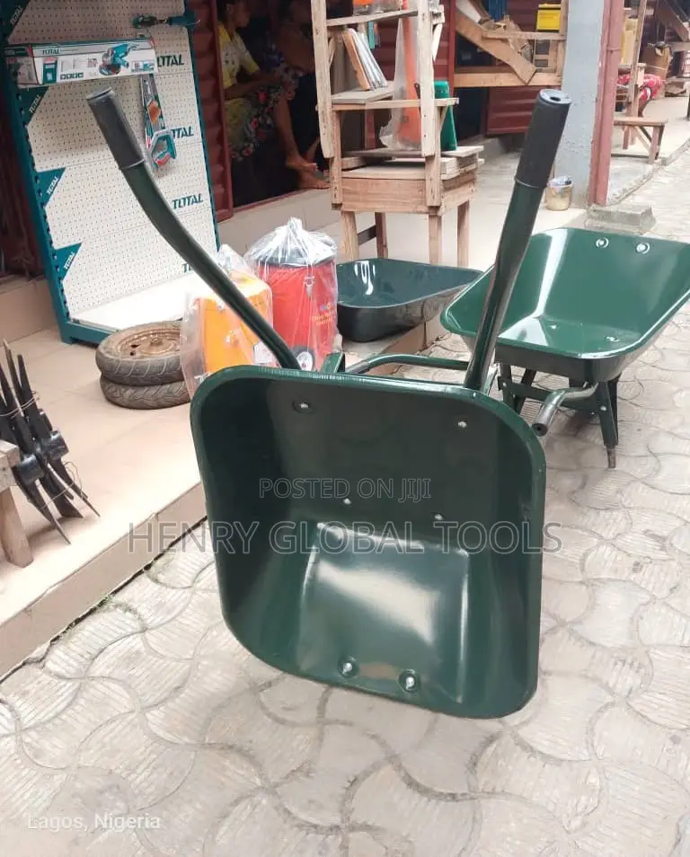 Heavy-Duty Metal Wheelbarrow