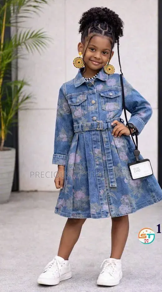 Girl Jean Long Sleeve Gown