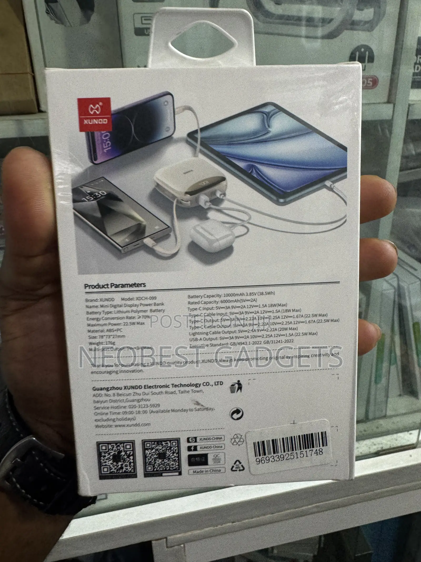 Xundo 10,000 Mah Mini Power Bank