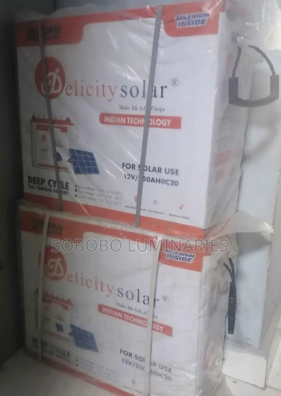 Delicity Solar 250Ah 12V Tubular Battery | Long Backup Power