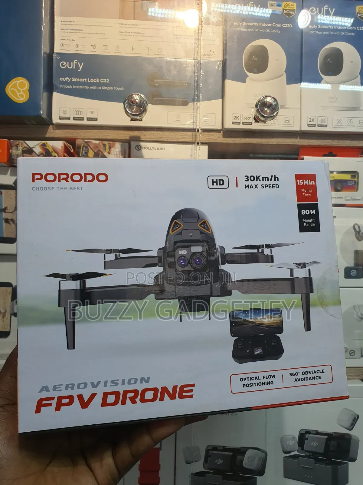 Porodo AeroVision FPV Drone (Model: PD-DRNDC-BK)