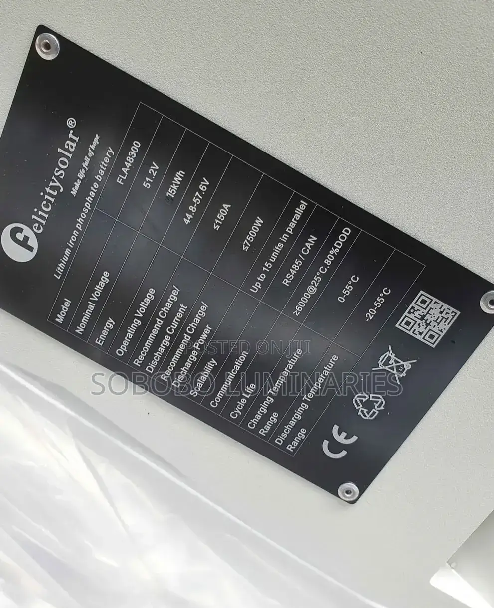 15kwh 51.2v Felicity Lithium Ion Battery 300ah
