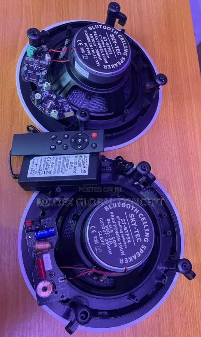 Sky-Tec ST-BTF51 and ST-BTF54 8-Inch Bluetooth Ceiling Speakers .