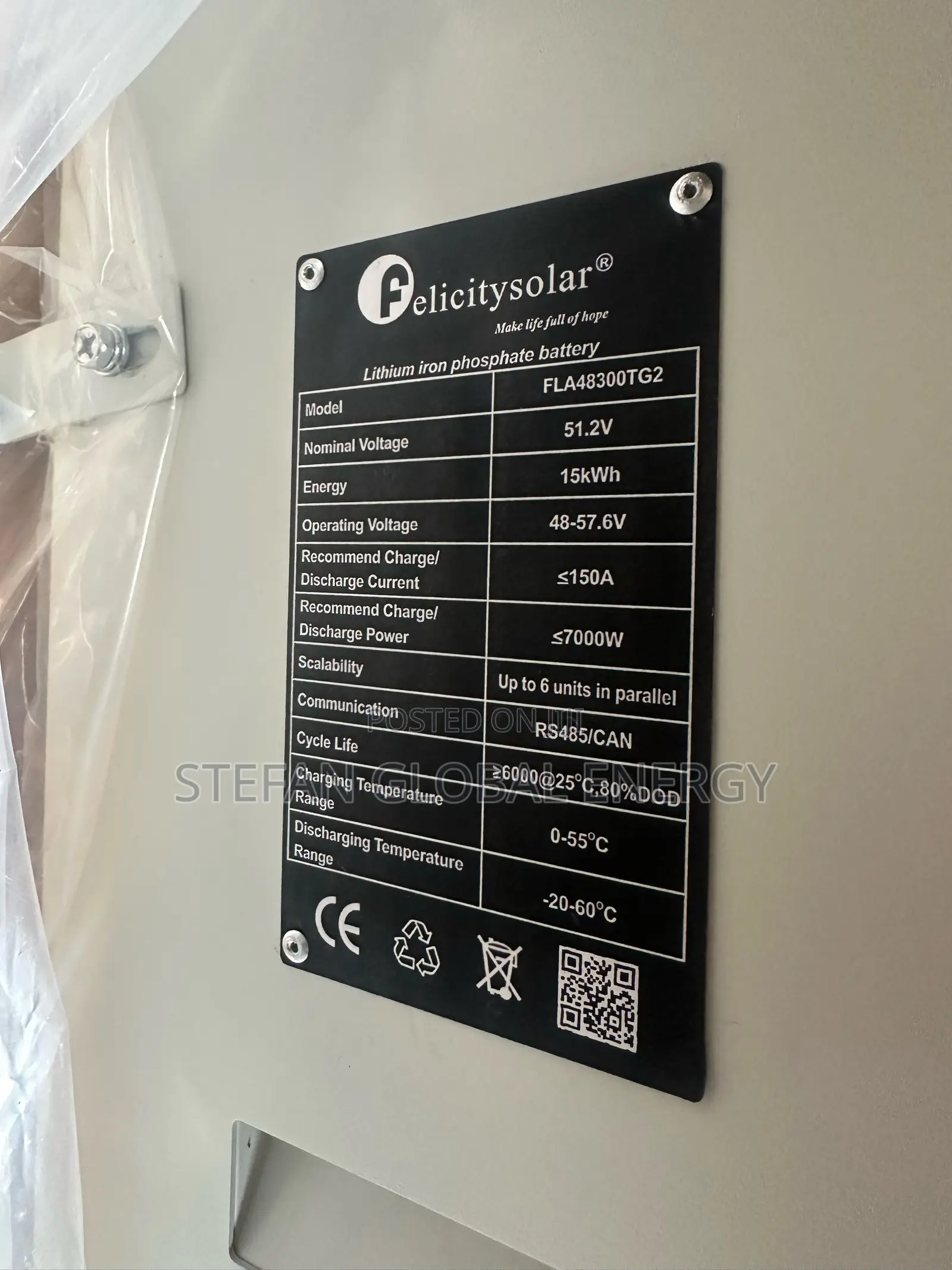 15kwh .48v Felicity Littium Battery